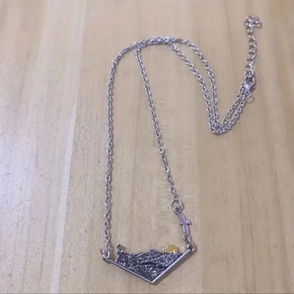 New 3D Mountain Range Eagle Artisan Southwestern Sterling Silver Forest Necklace - Picture 7 of 17